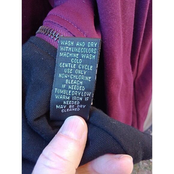 Torrid Color Block Shawl Collar Blazer Cardigan Black & Maroon Red 2X #10416601 - Picture 8 of 10